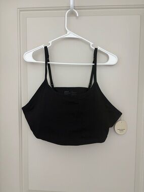 Pact Black Thin -Strap Camisole crop top sports bra NWT Size 3XL organic Cotton
